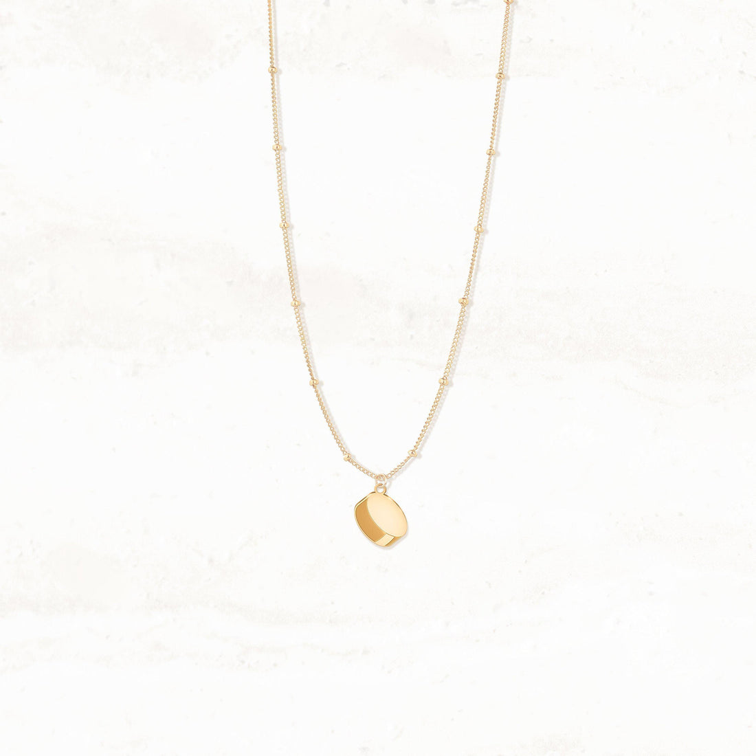 Hockey Puck Beady Necklace