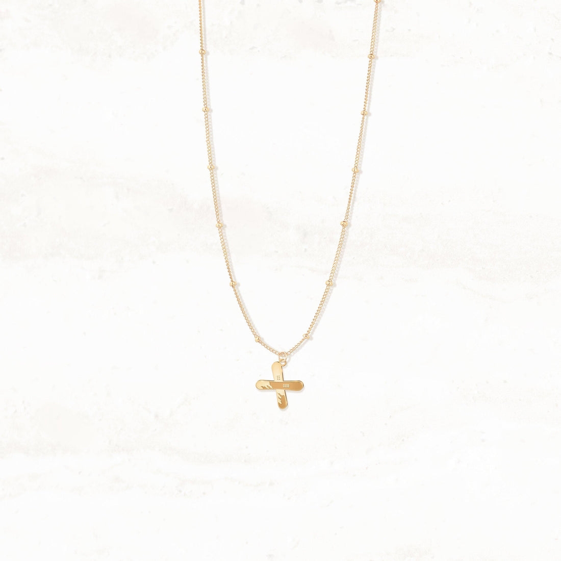Snowboard Pendant Beady Necklace