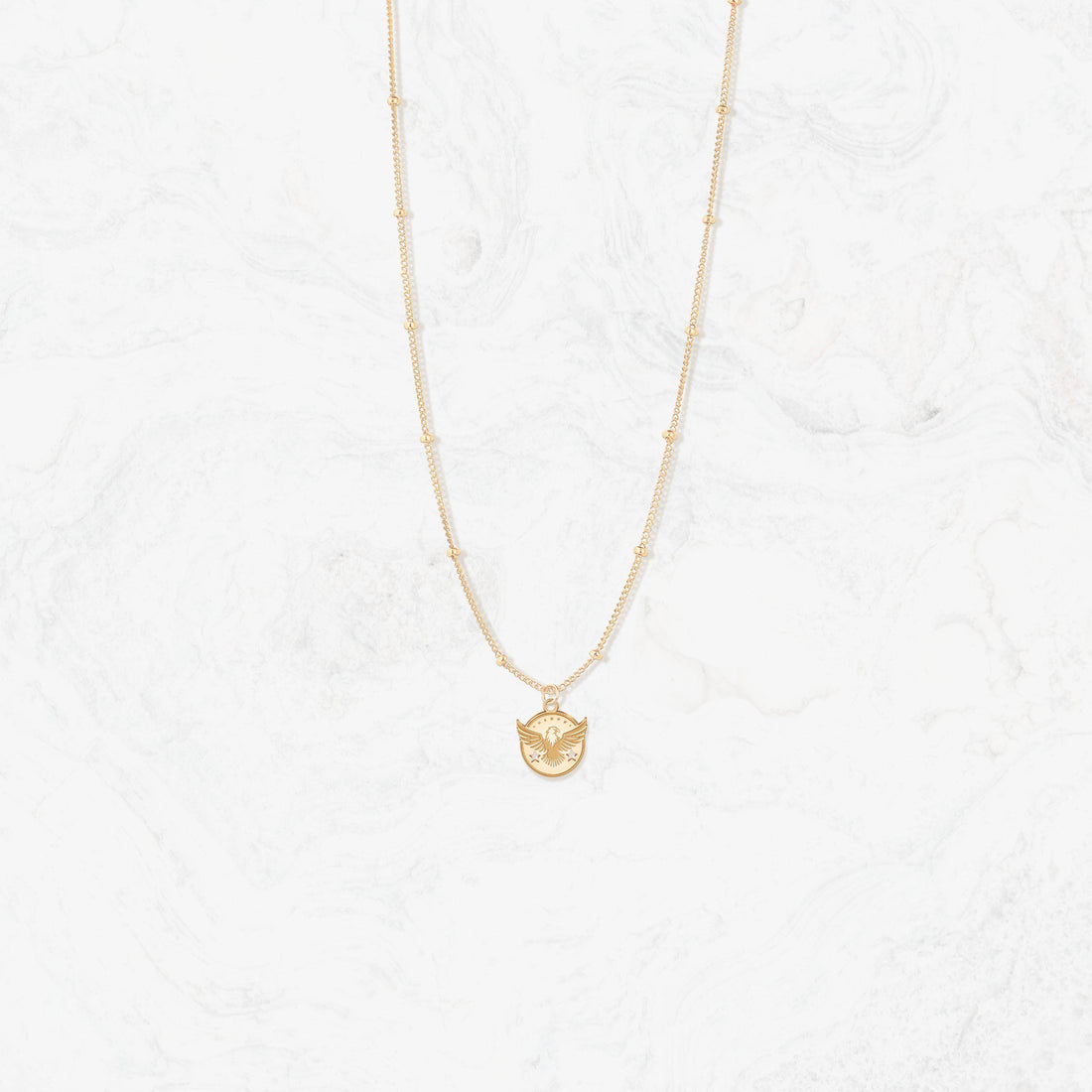 American Eagle Seal Beady Necklace