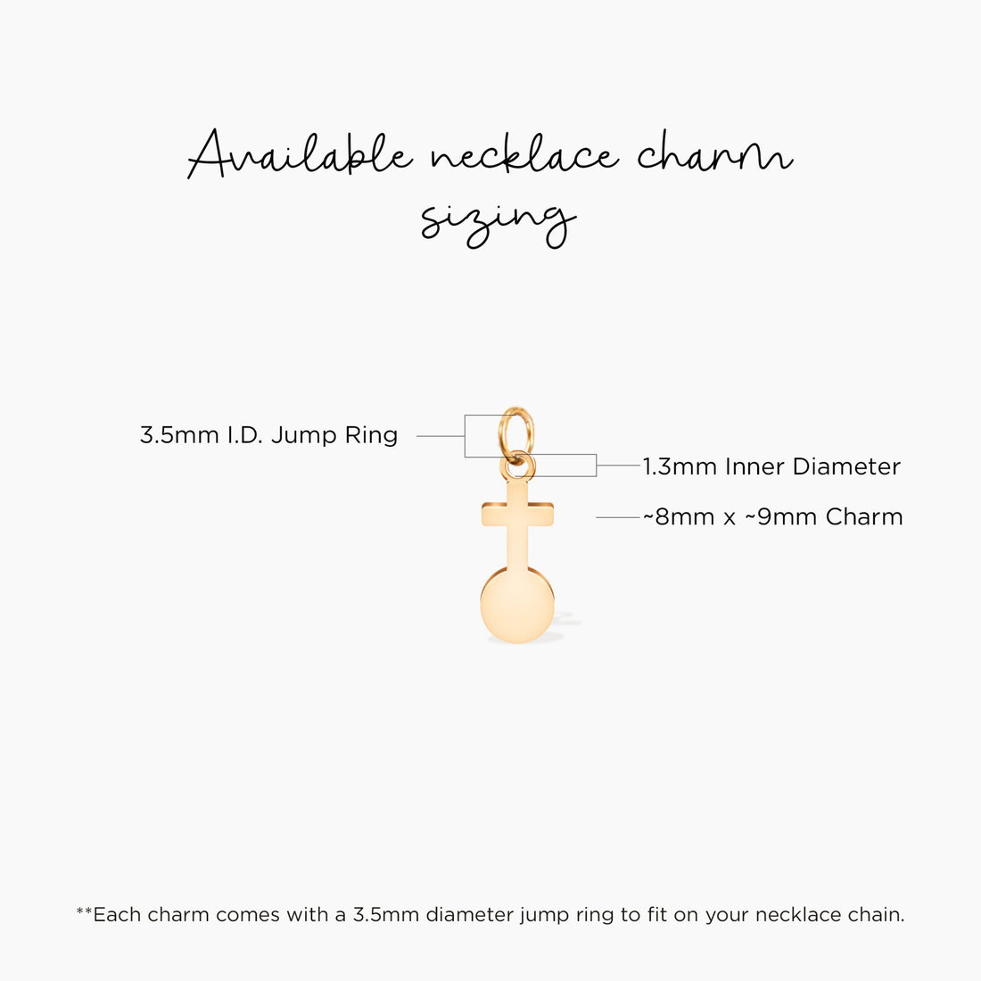 Cross Disc Drop Charm