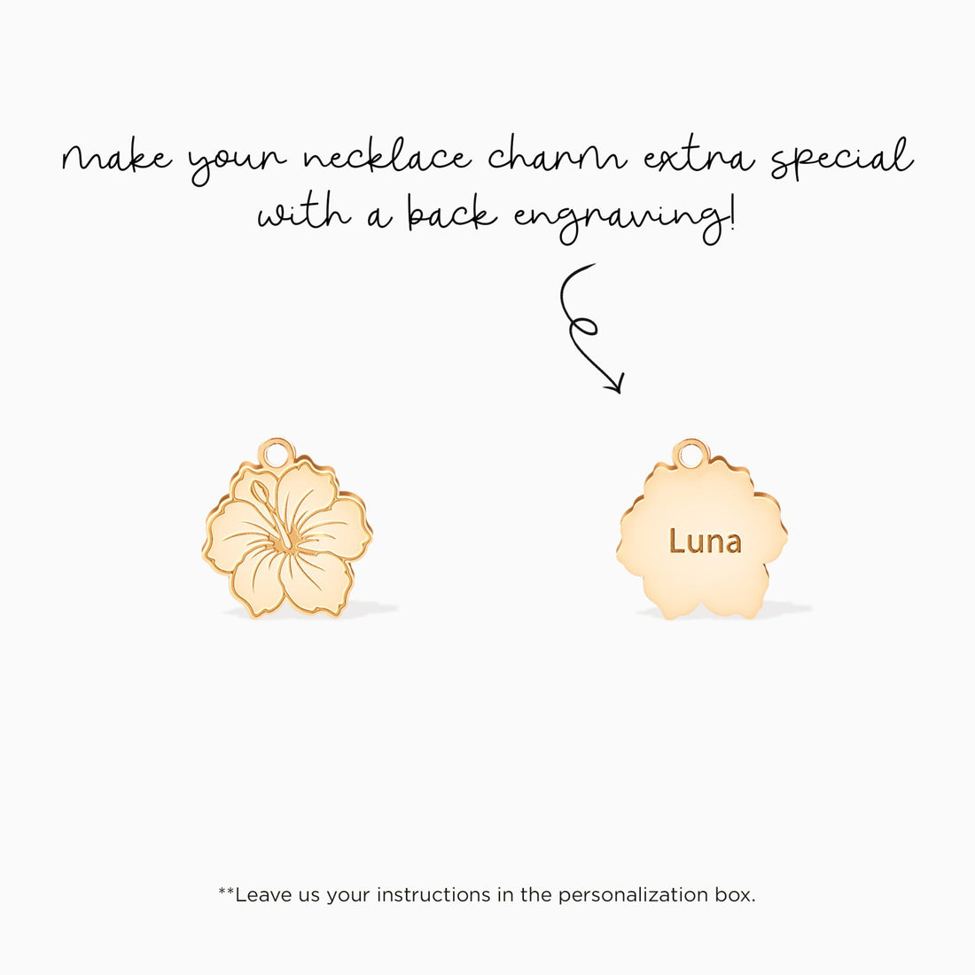 Gold Hibiscus Flower Charm