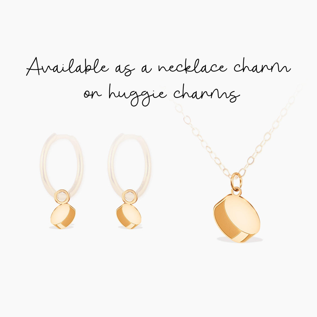 Hockey Puck Charm Pendant