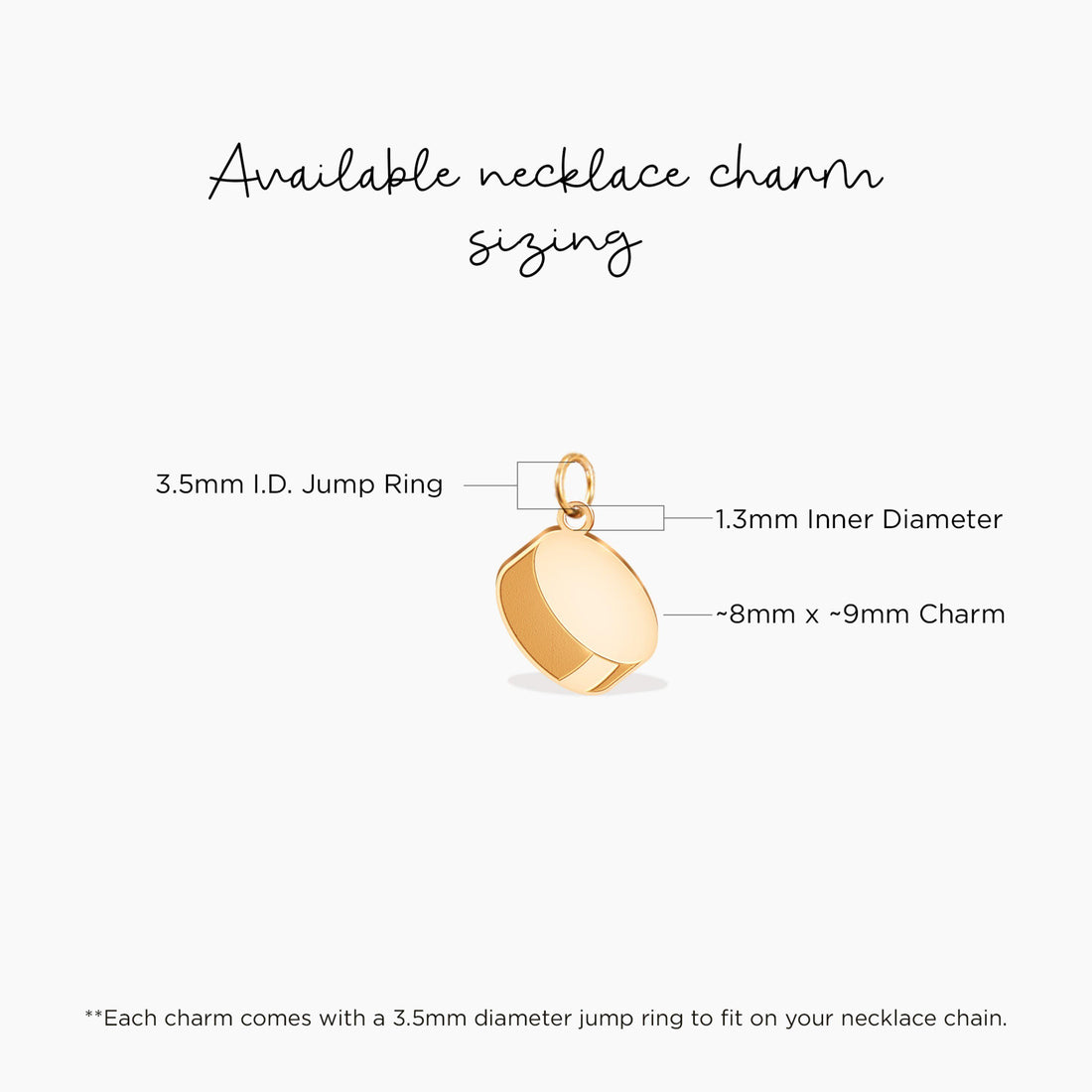 Hockey Puck Charm Pendant
