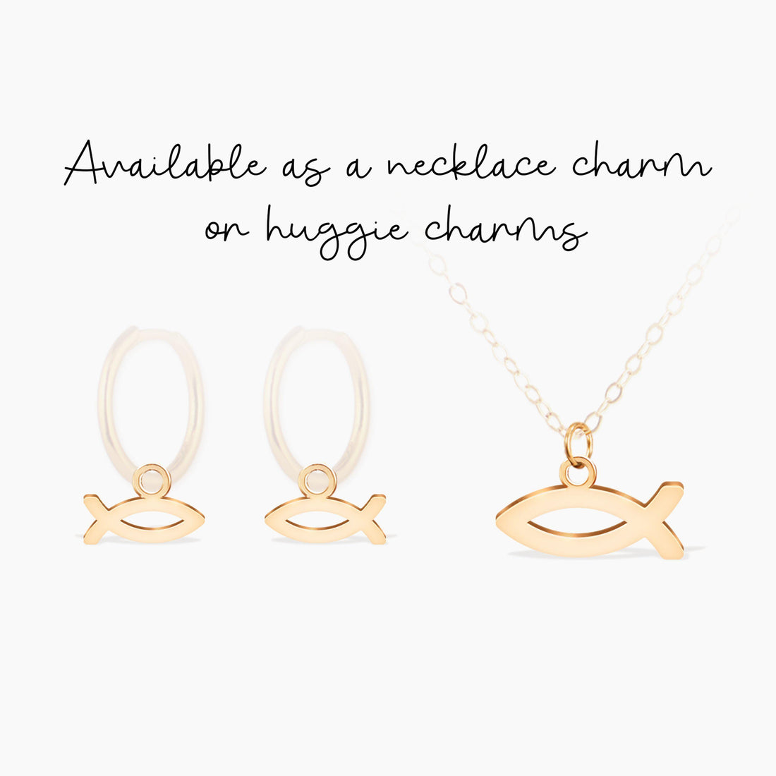 Jesus Ichthys Cutout Left Charm