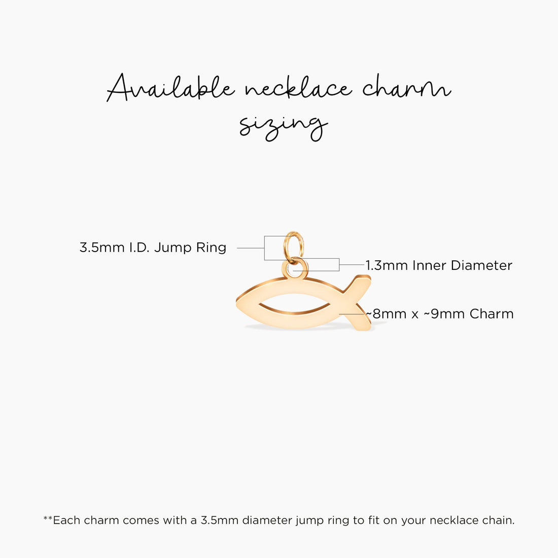 Jesus Ichthys Cutout Left Charm