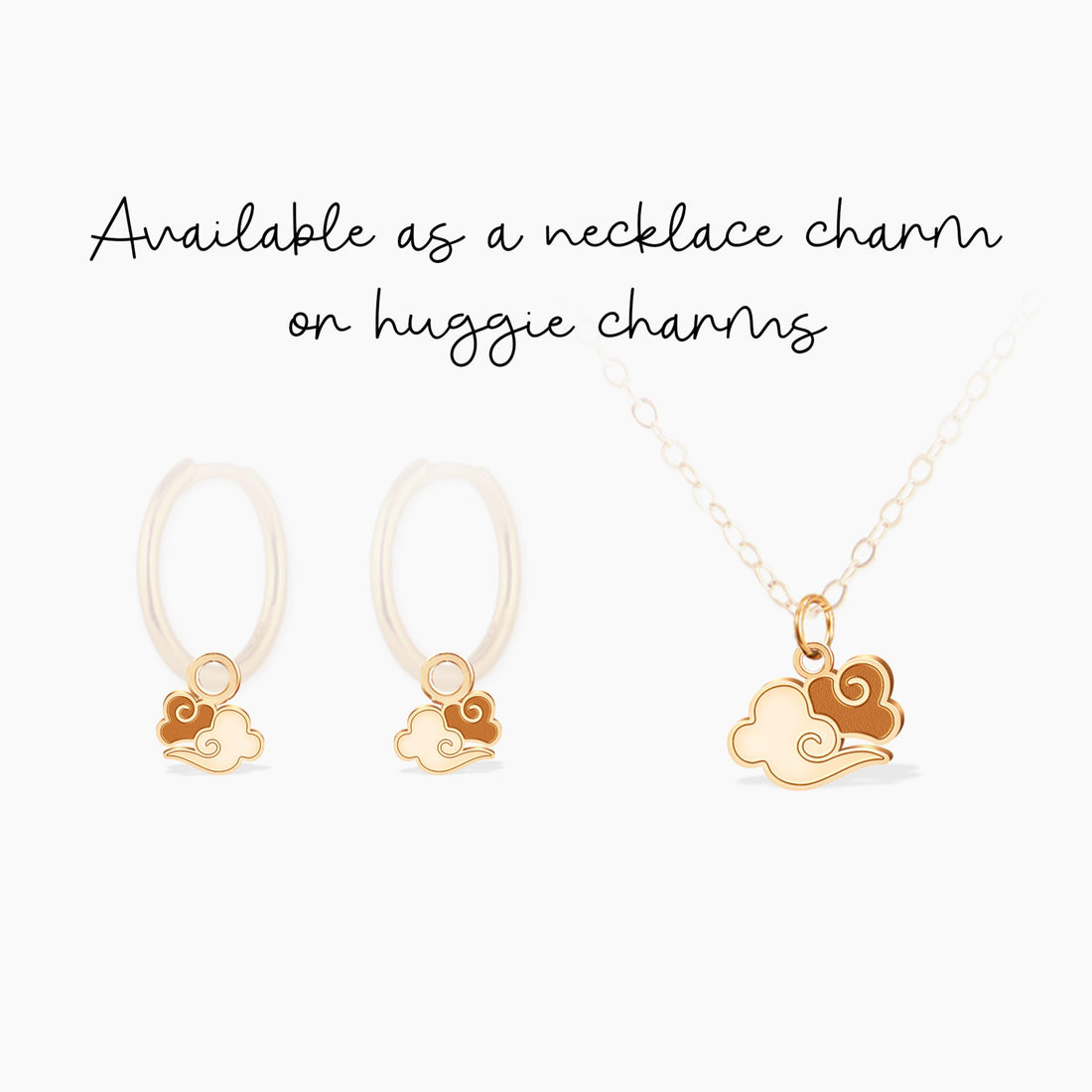 Kawaii Puffy Cloud Pendant Necklace