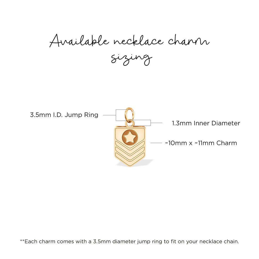 Military Rank Star Charm Pendant
