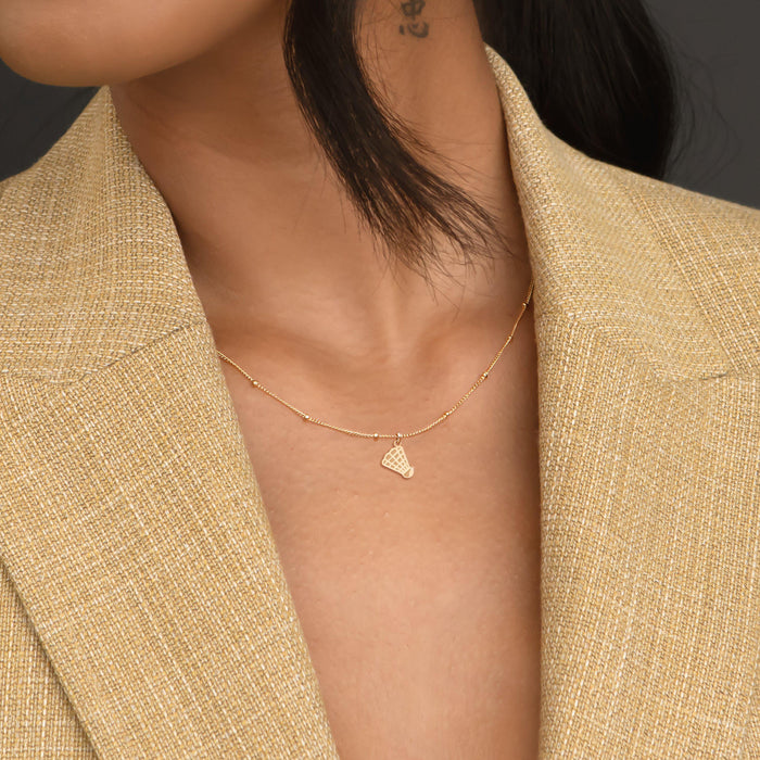 Shuttlecock Birdie Charm Necklace