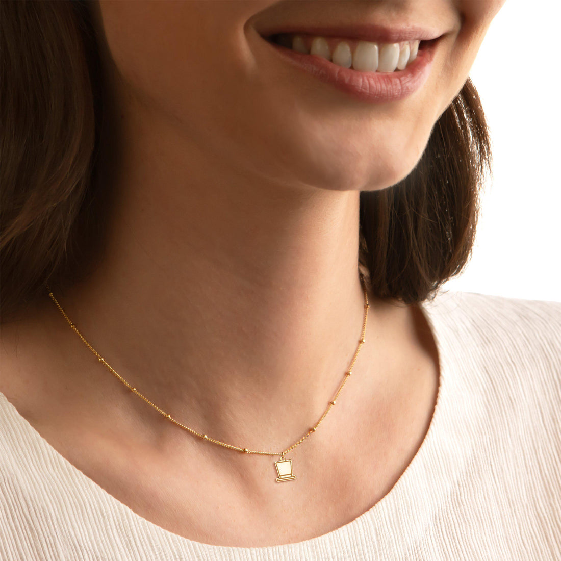 Magician Top Hat Beady Necklace