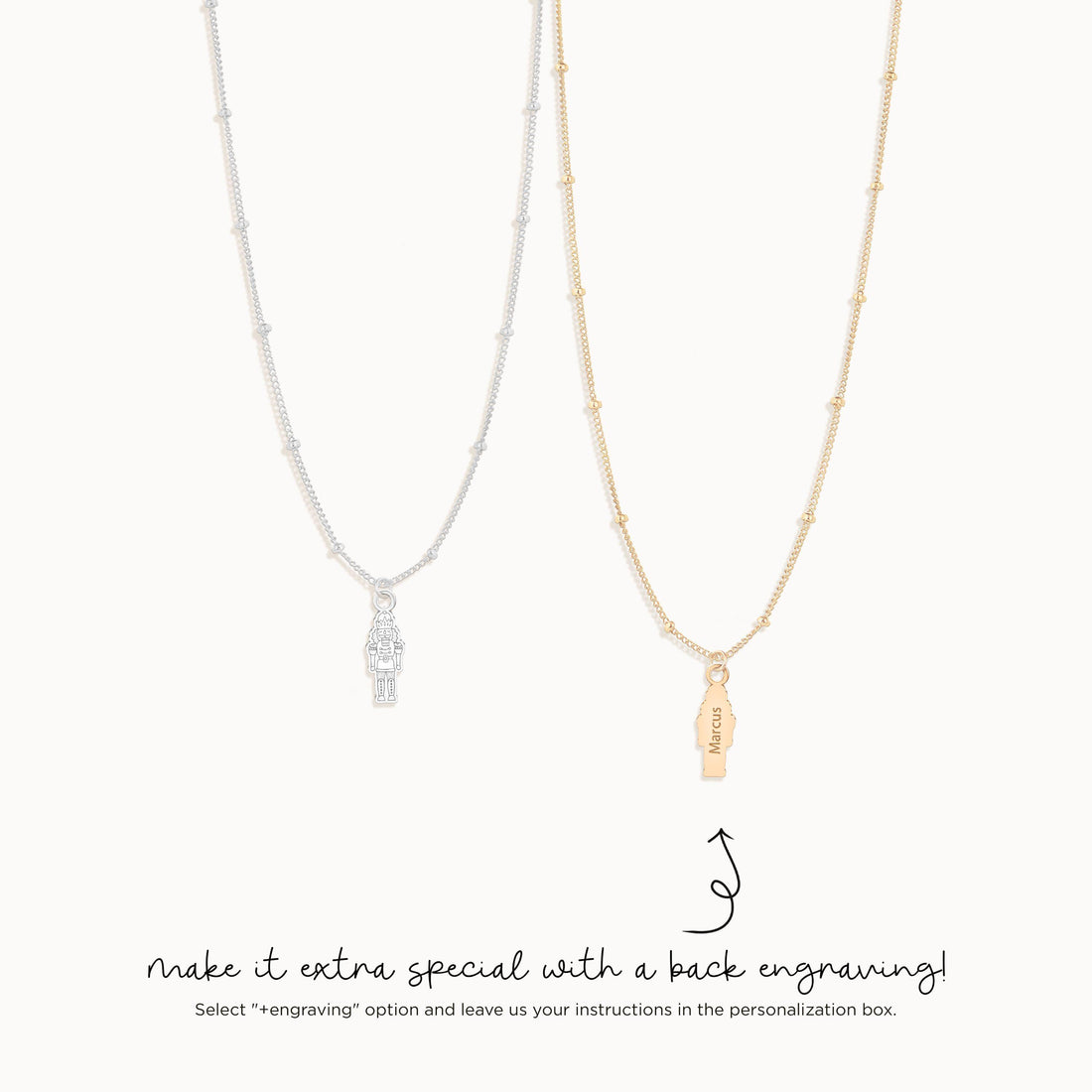 Nutcracker Pendant Beady Necklace