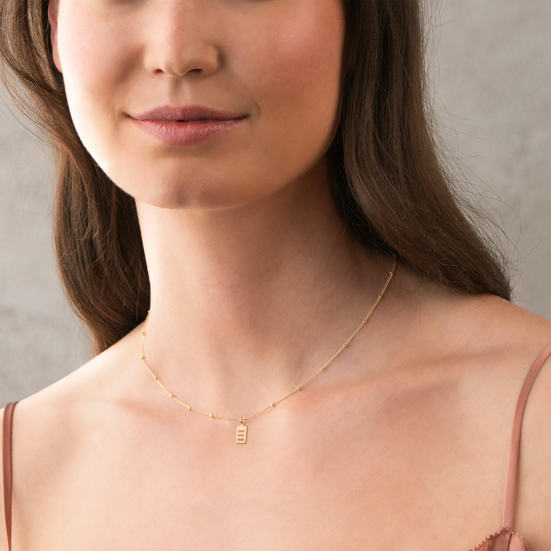 Battery Icon Pendant Beady Necklace