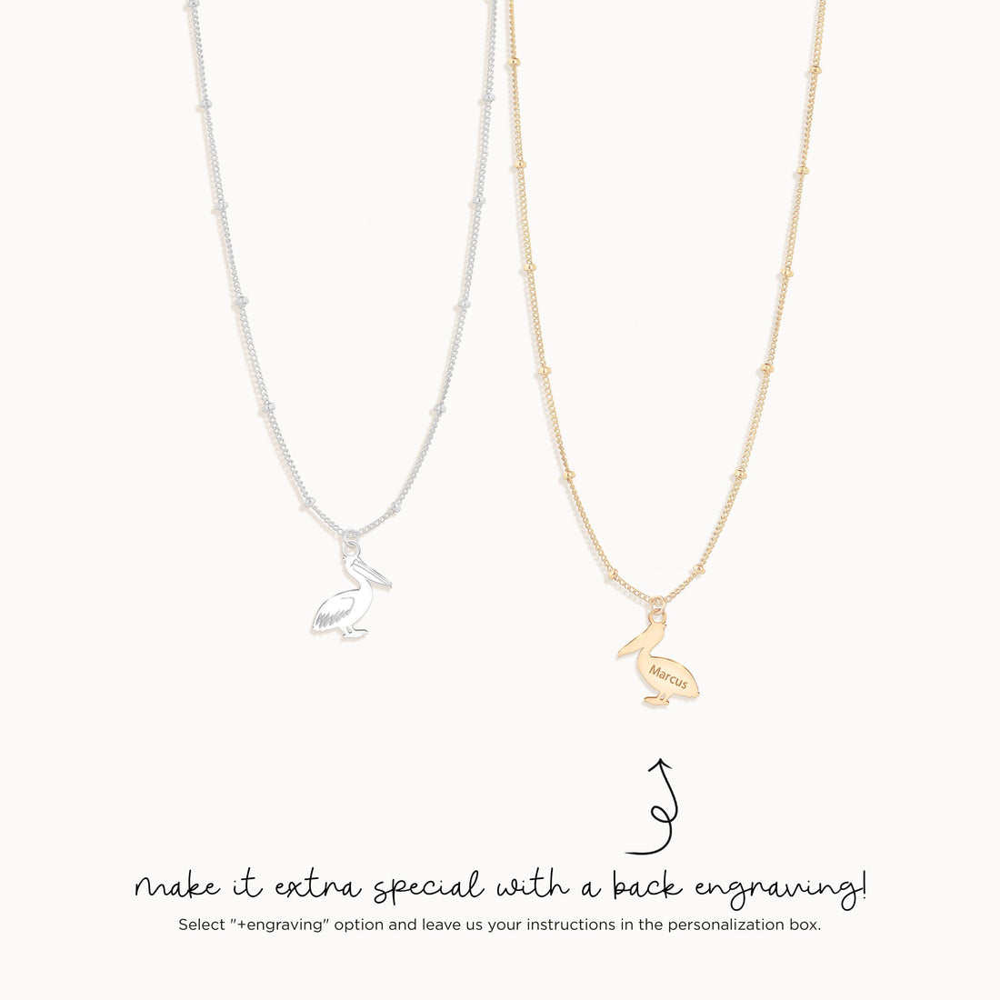 Pelican Charm Necklace