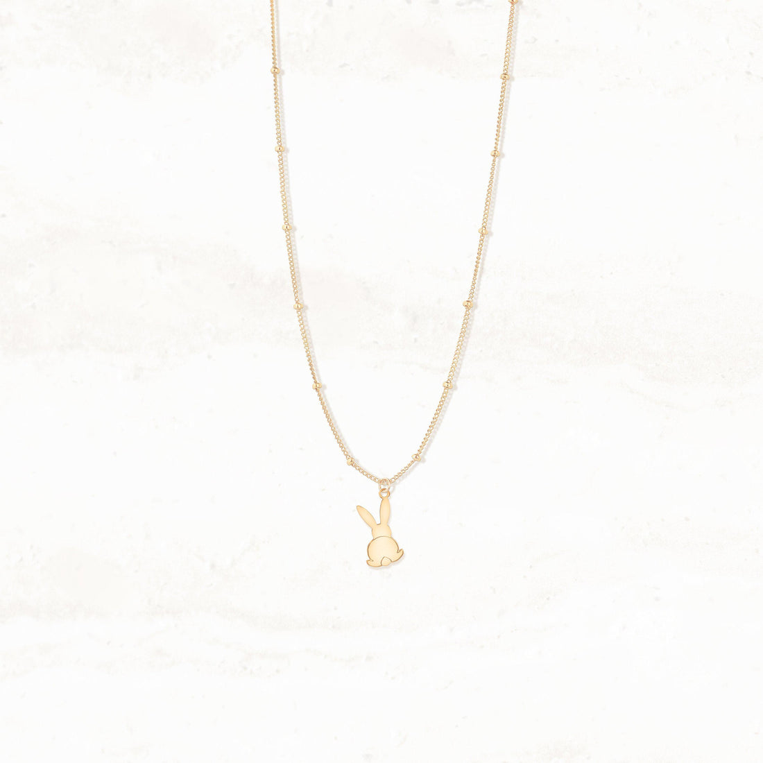 Bunny Back View Charm Necklace