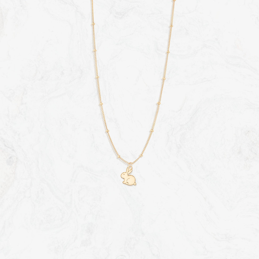 Sitting Bunny Beady Necklace