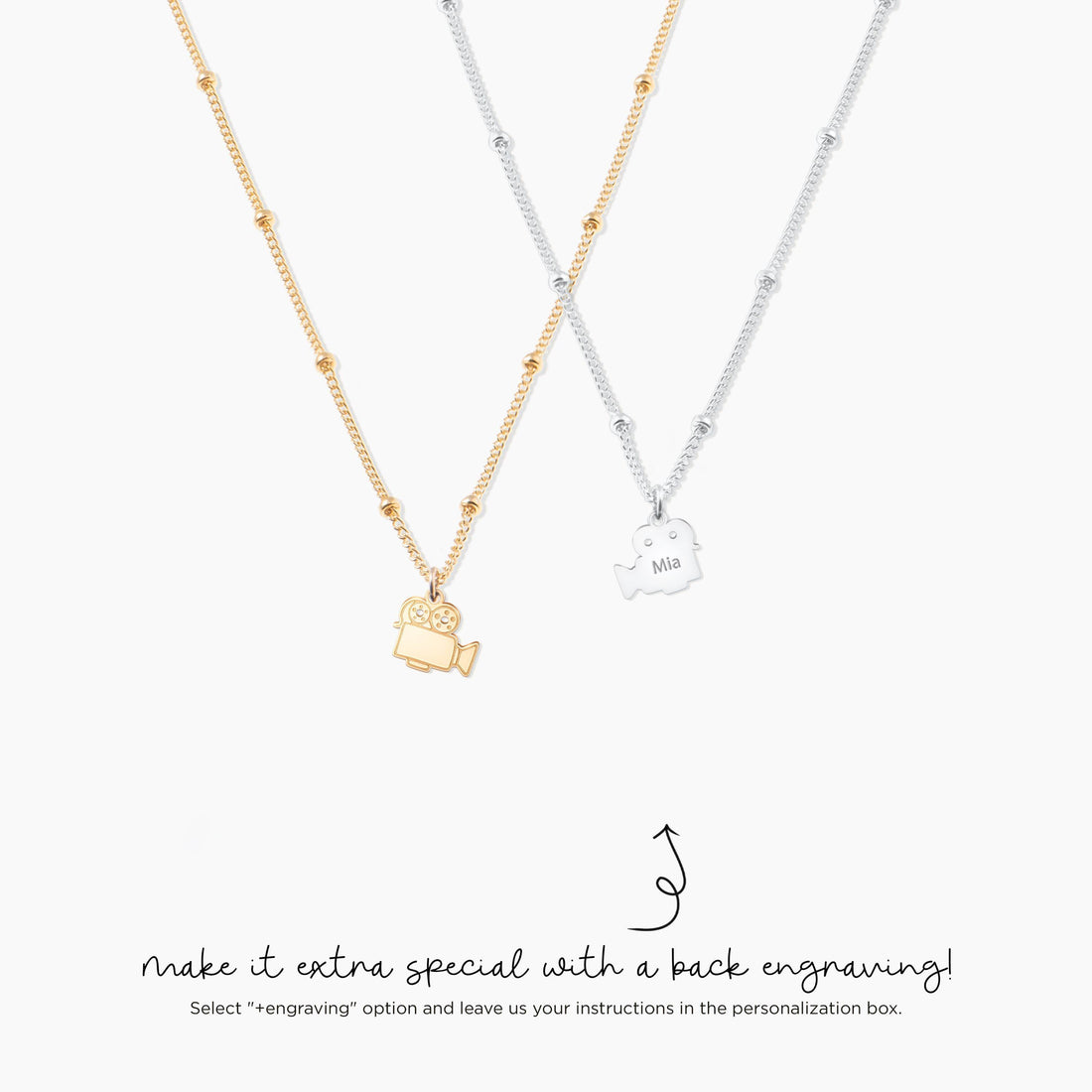 Vintage Pro Camera Charm Necklace