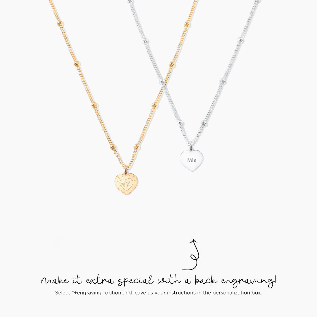 Holy Spirit Dove Beady Necklace