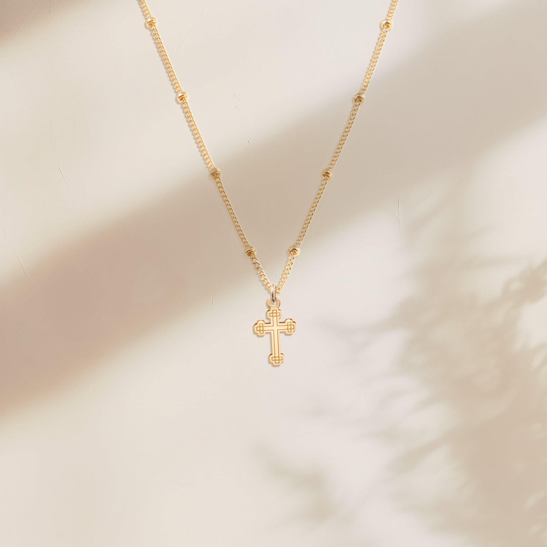 Saviour Cross Charm Necklace