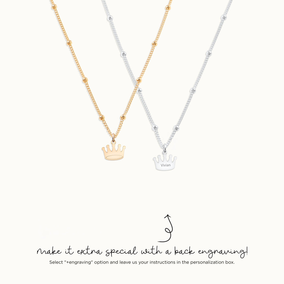 Crown Beady Necklace