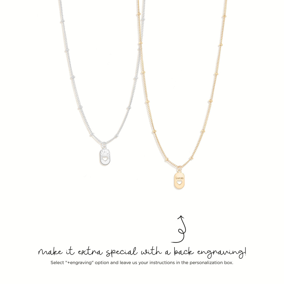 Heart Pendant Beady Necklace
