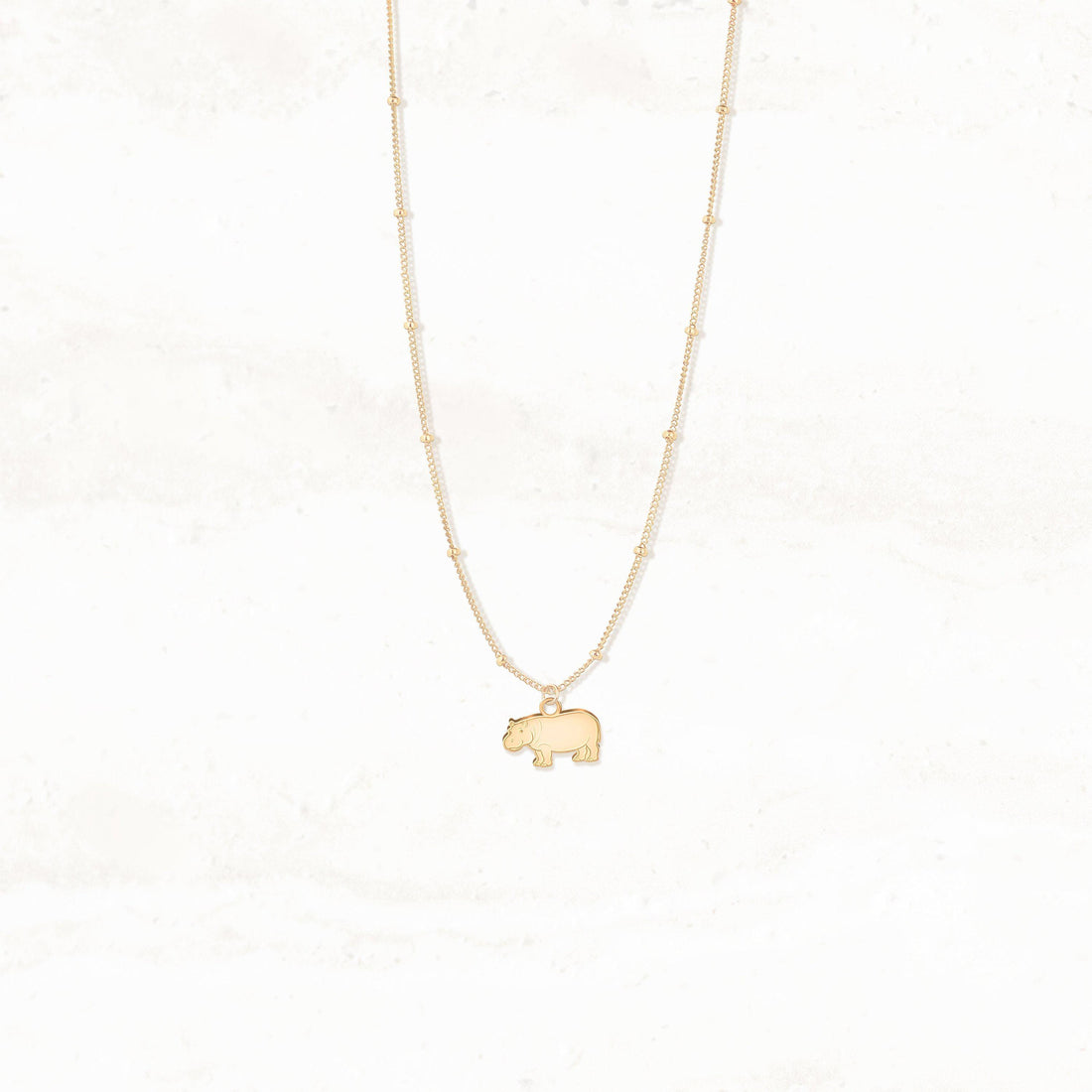 Hippo Lover Charm Necklace