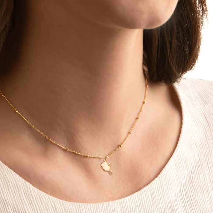 Pickleball Paddle Charm Necklace