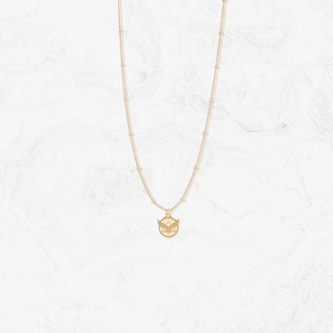Patriot American Eagle USA Charm Necklace