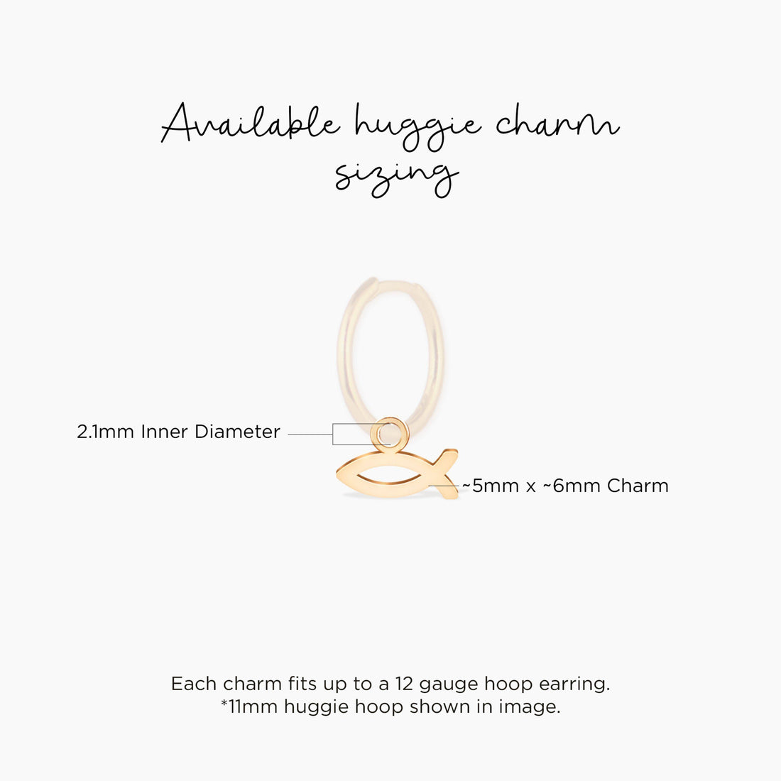 Jesus Ichthys Cutout Left Charm