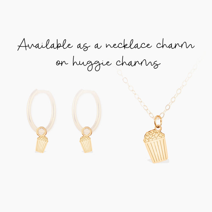 Kawaii Popcorn Charm Earrings