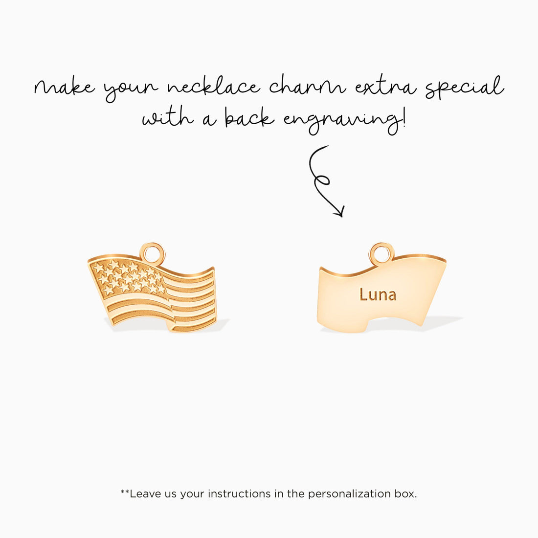 American Flag Charm