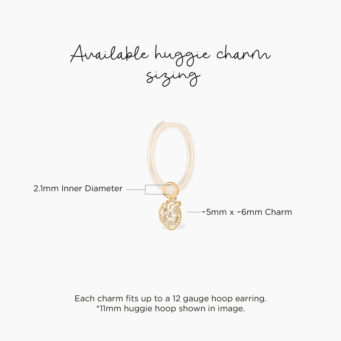 Anatomical Heart Flower Charm