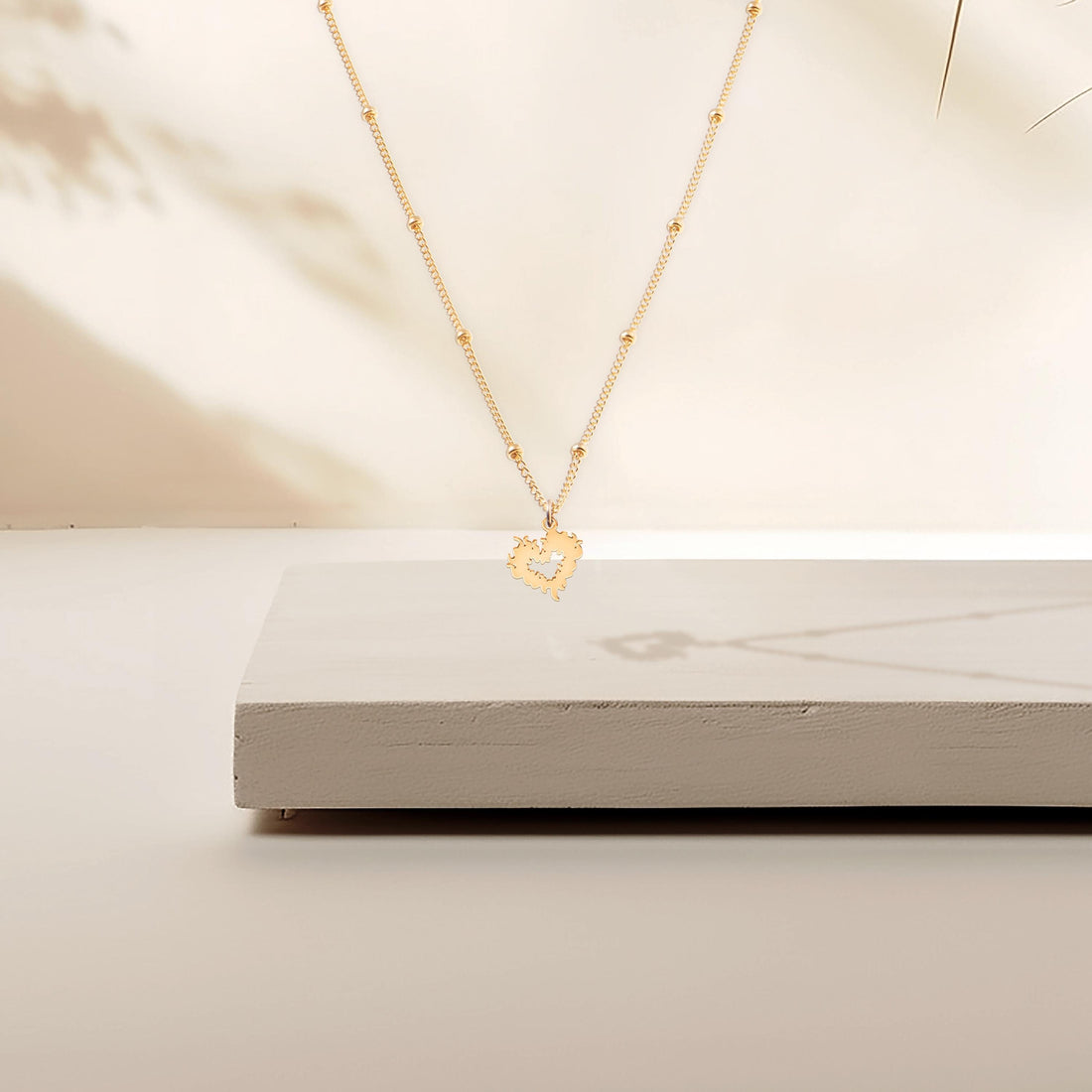 Flaming Heart Beady Necklace