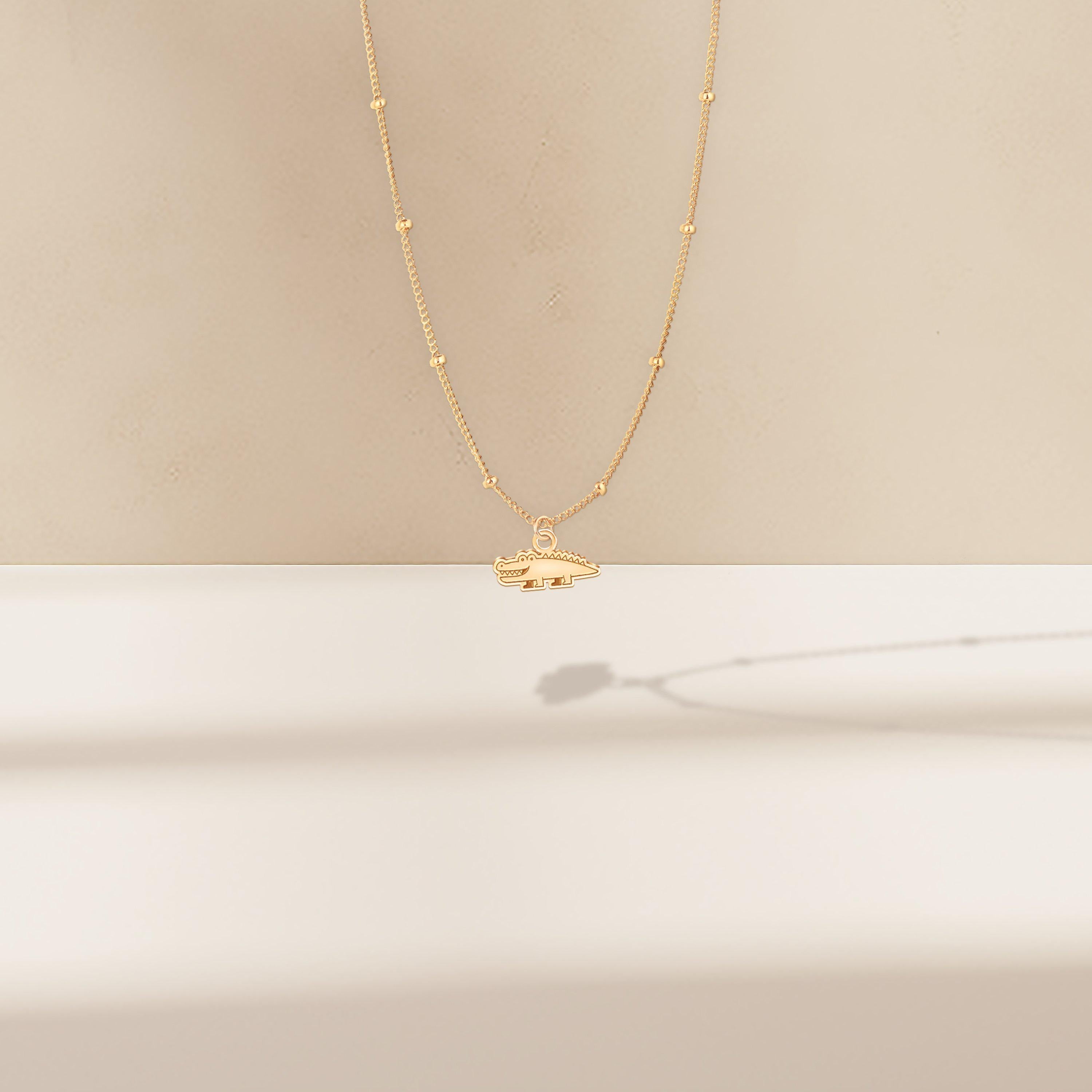 Crocodile Beady Necklace