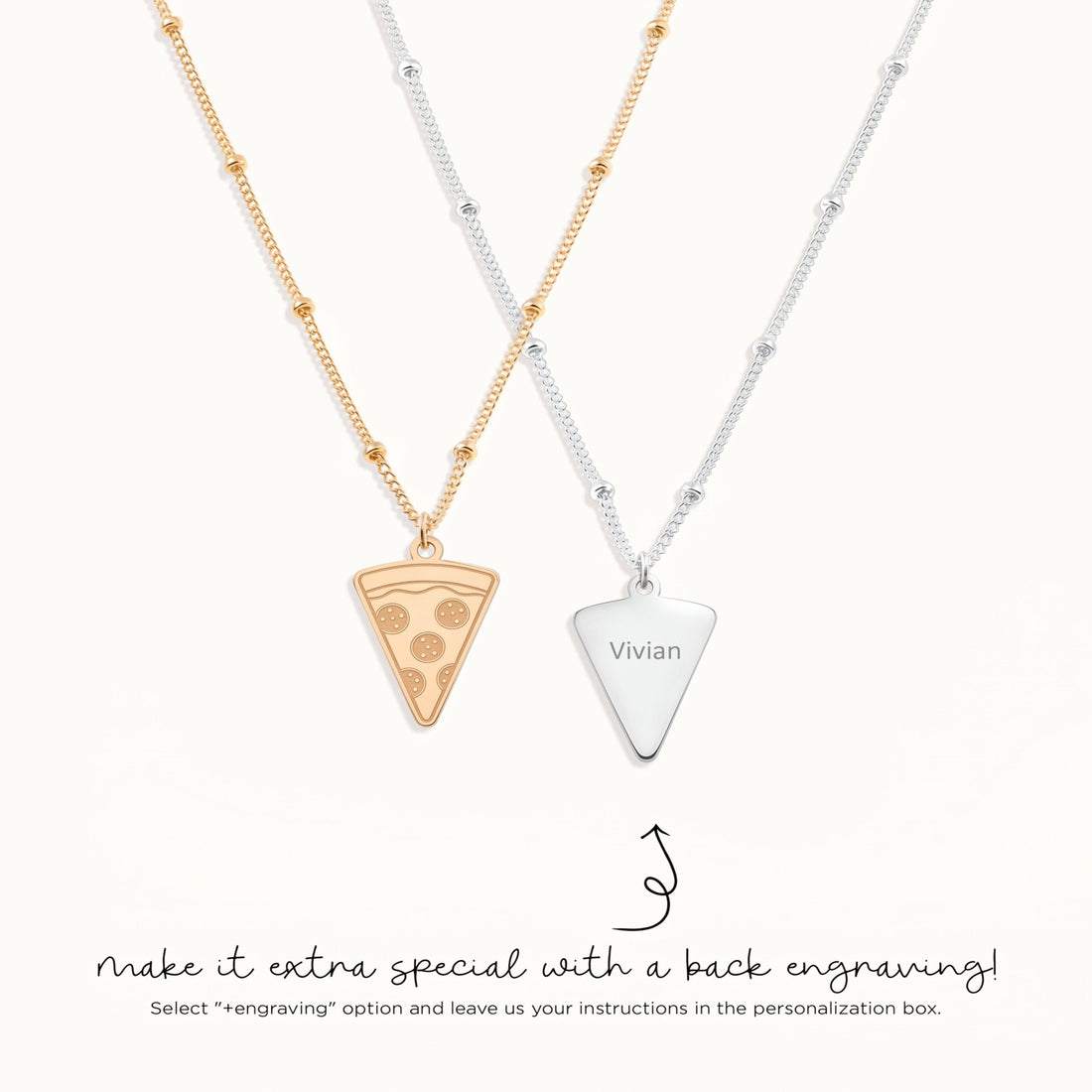 Pizza Slice Beady Necklace