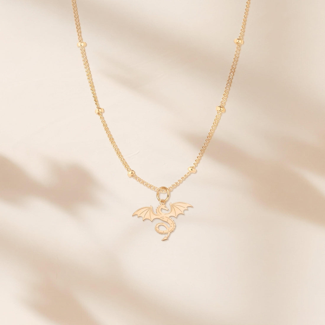 Winged Dragon Charm Necklace