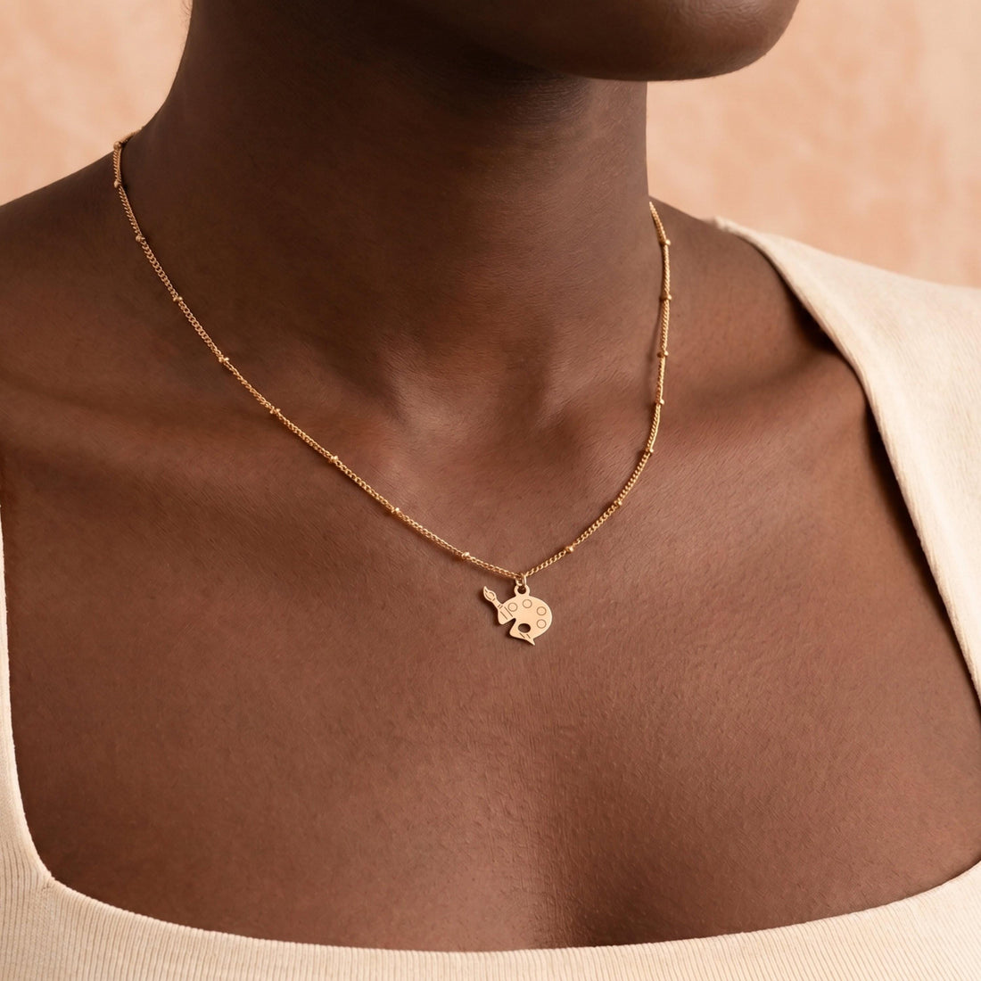 Paint Palette Charm Necklace