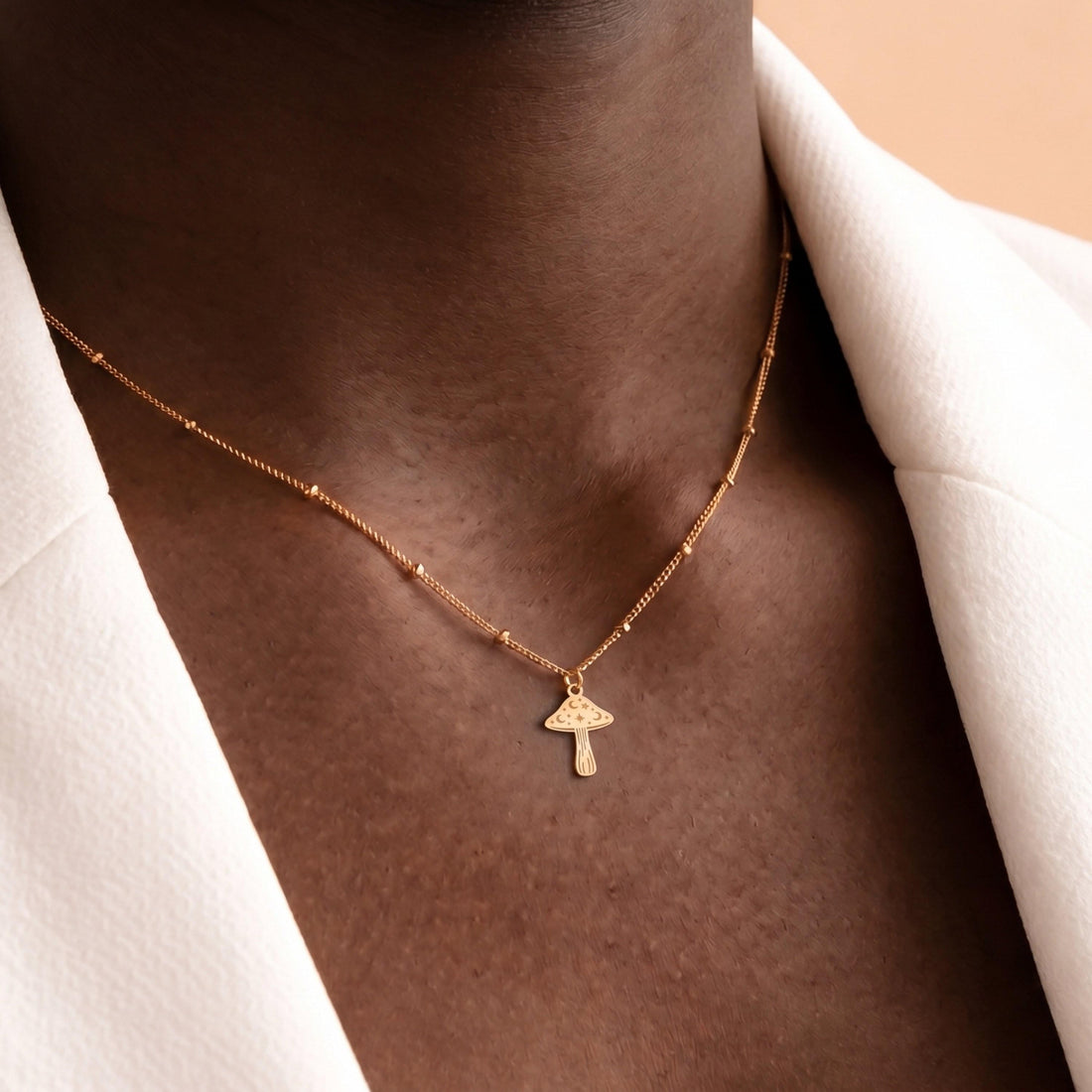 Mushroom Celestial Charm Necklace
