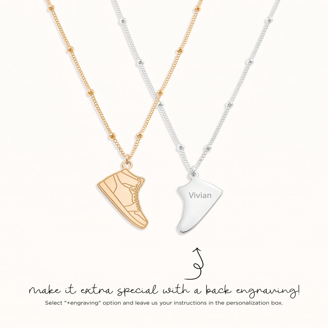Sneaker Charm Beady Necklace