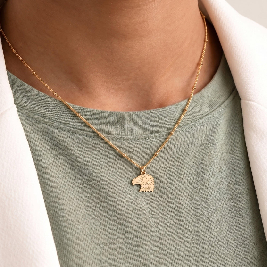Eagle Head Charm Necklace