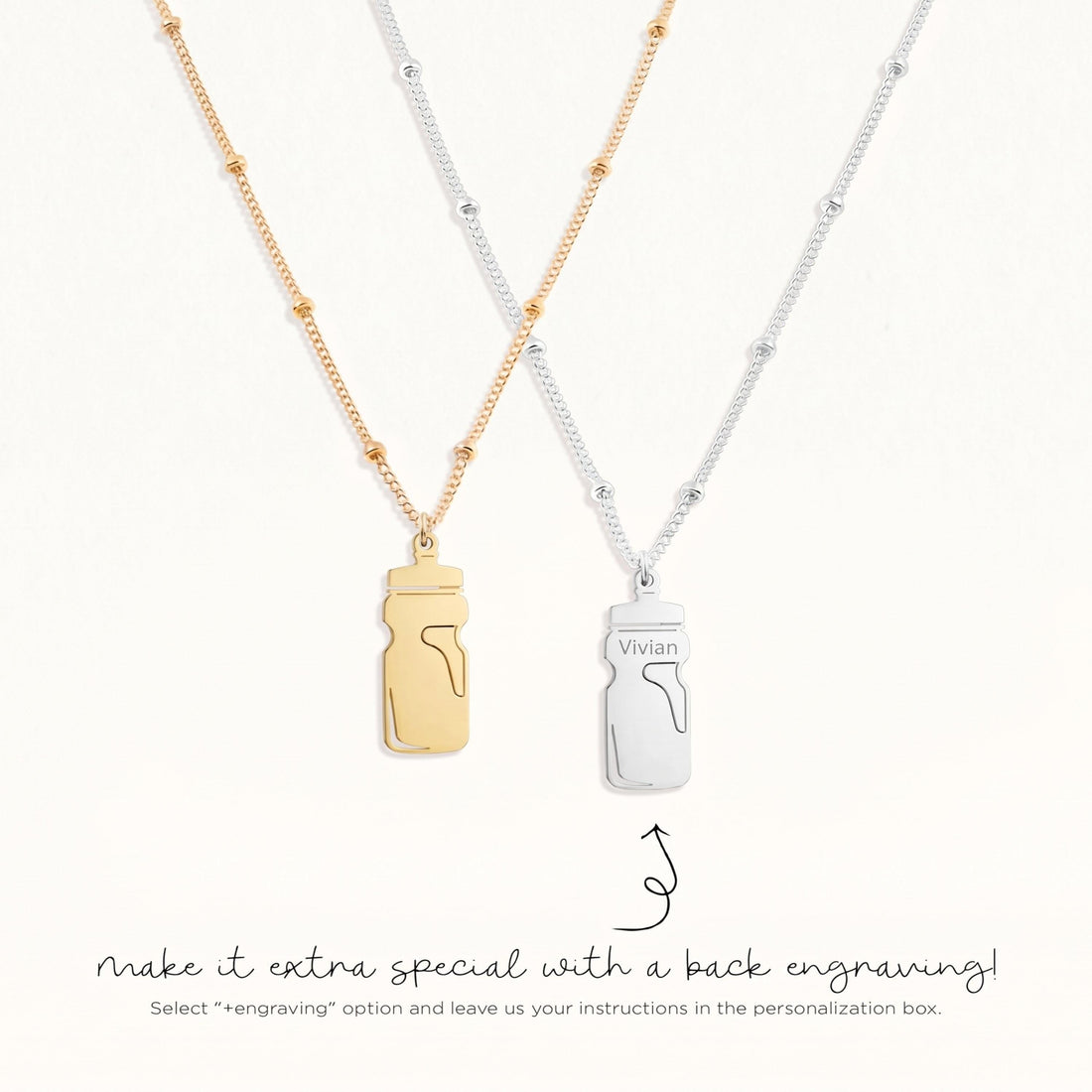Bottle Silhouette Charm Necklace