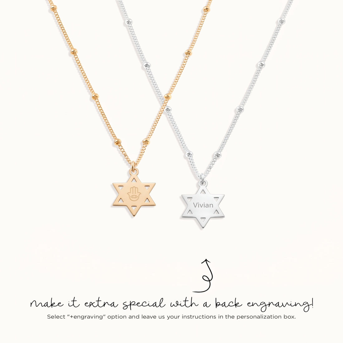 Hamsa Star Beady Necklace