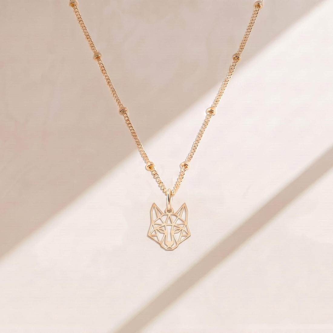 Wolf Head Charm Necklace