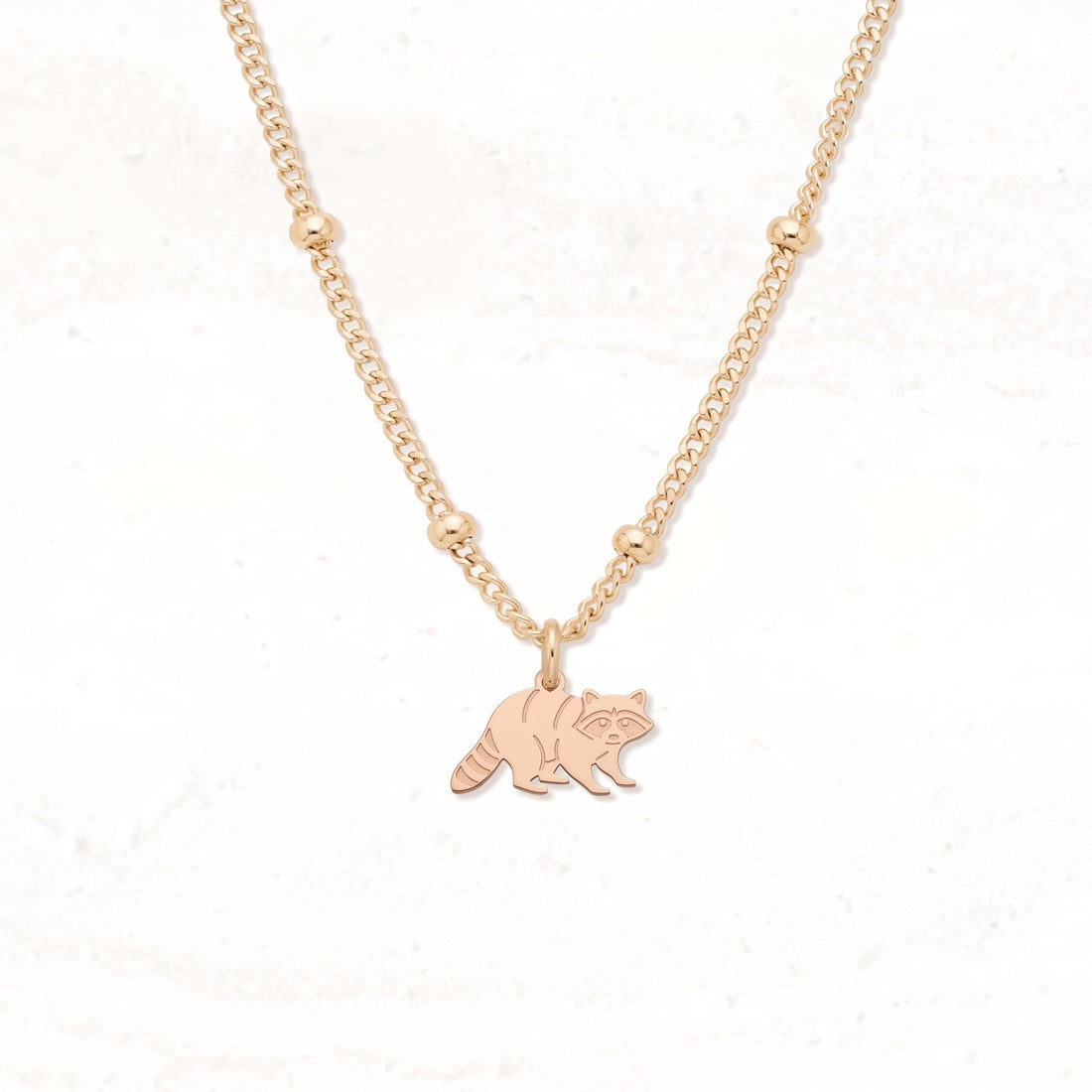Sneaky Raccoon Beady Necklace