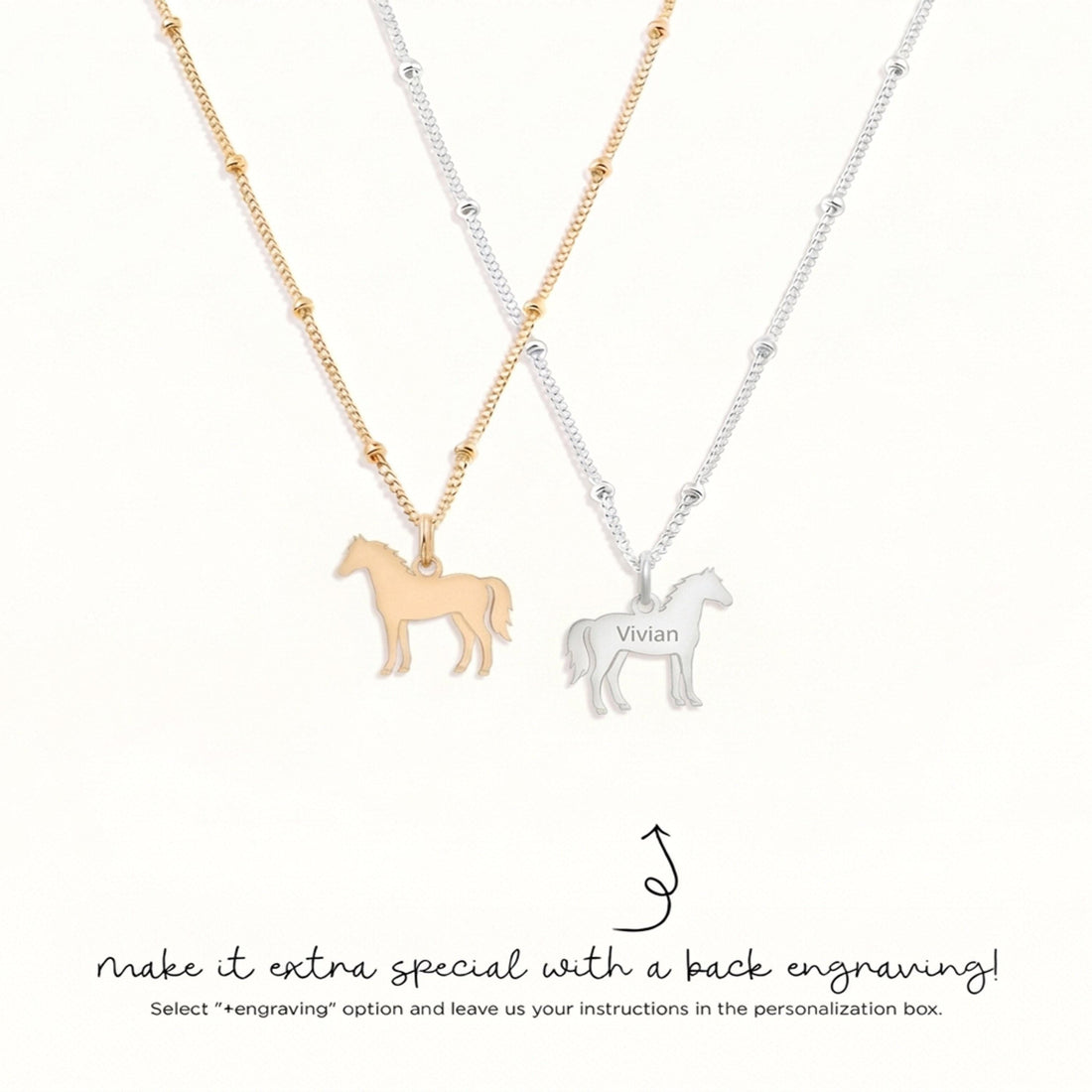 Standing Horse Charm Necklace