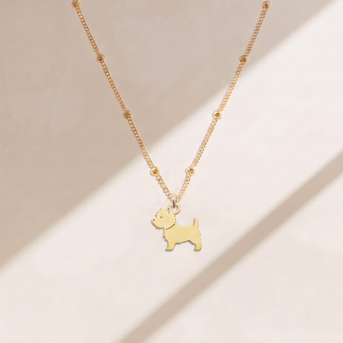 Standing Dog Charm Necklace