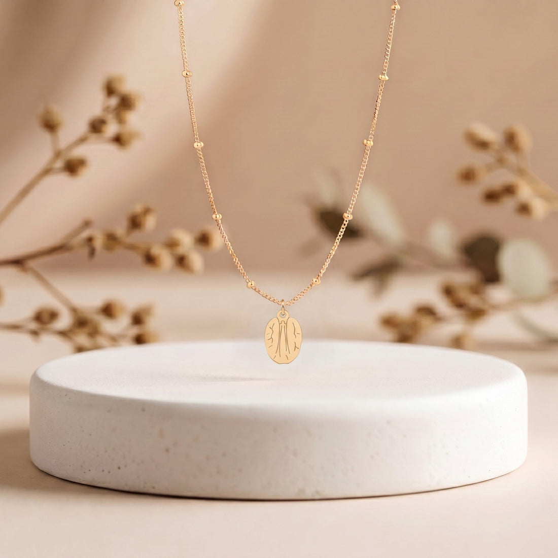 Praying Hands Beady Necklace