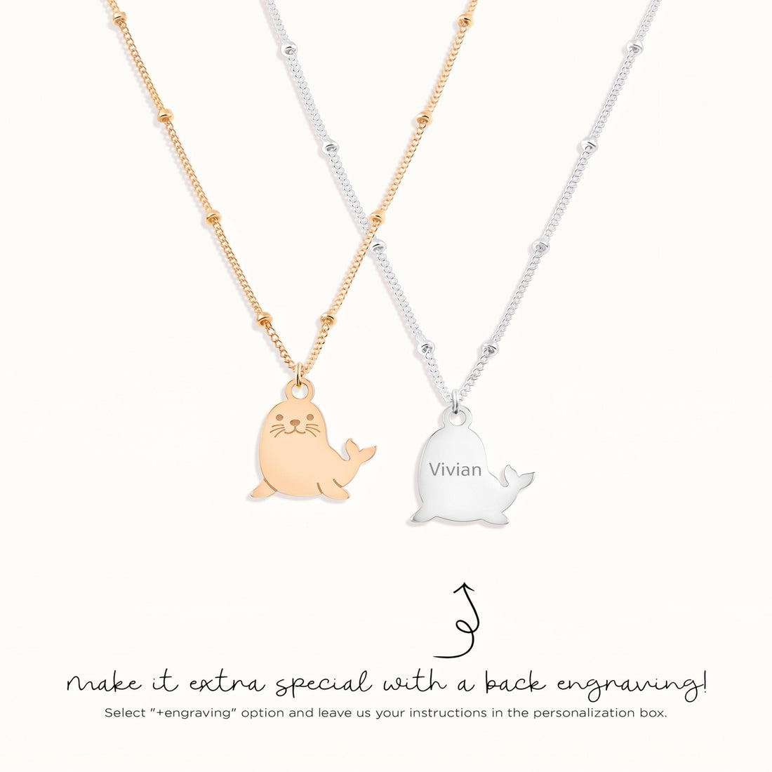 Seal Pup Charm Necklace