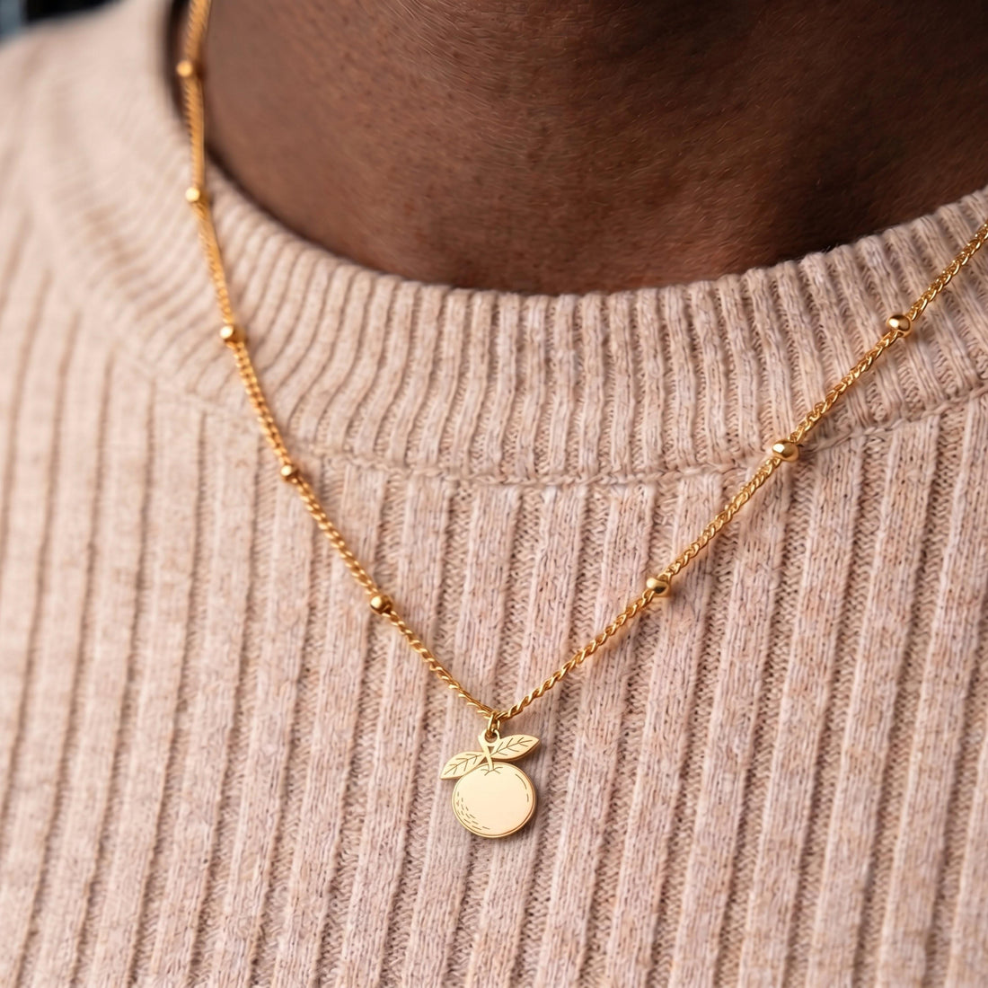 Orange Fruit Beady Necklace