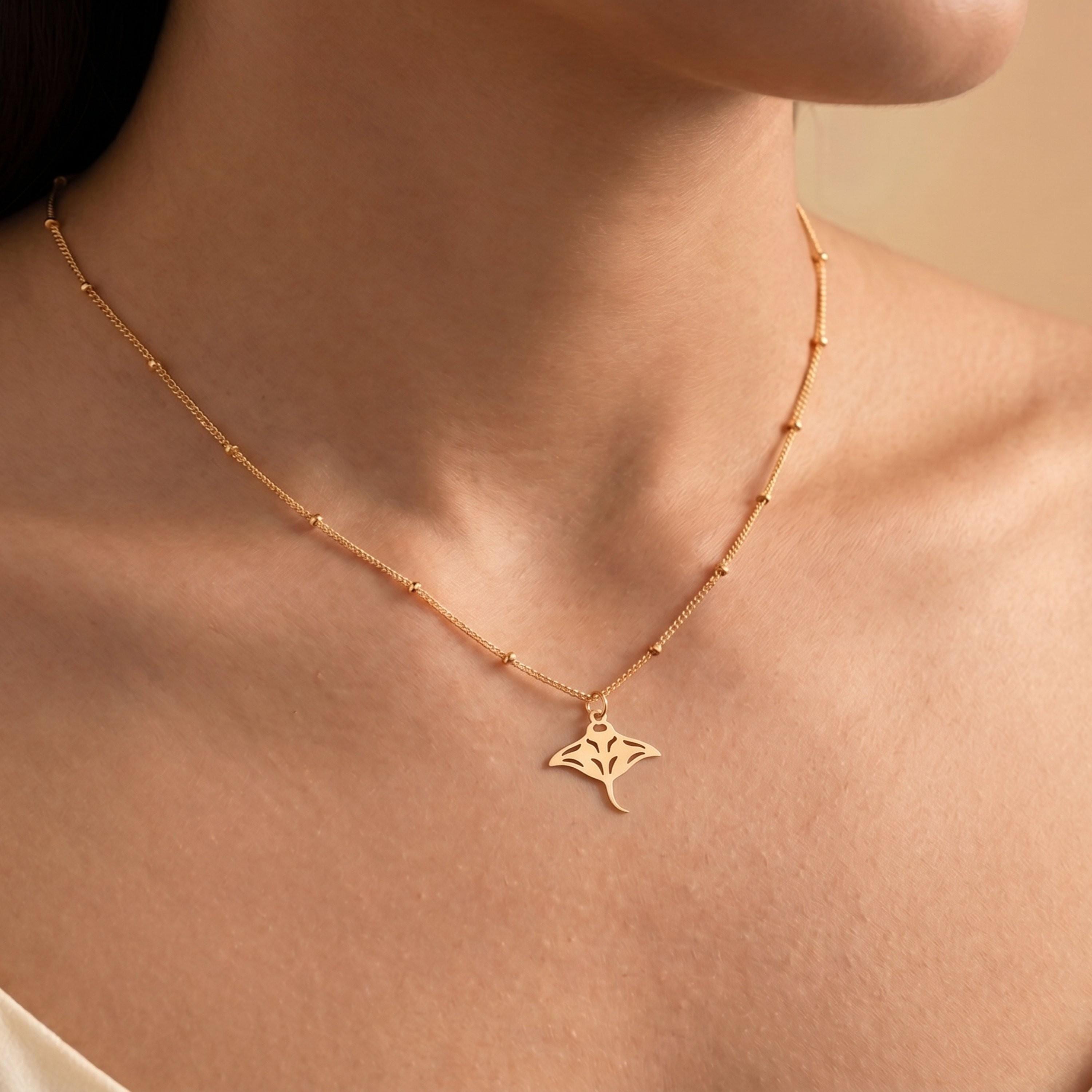 Manta Ray Beady Necklace