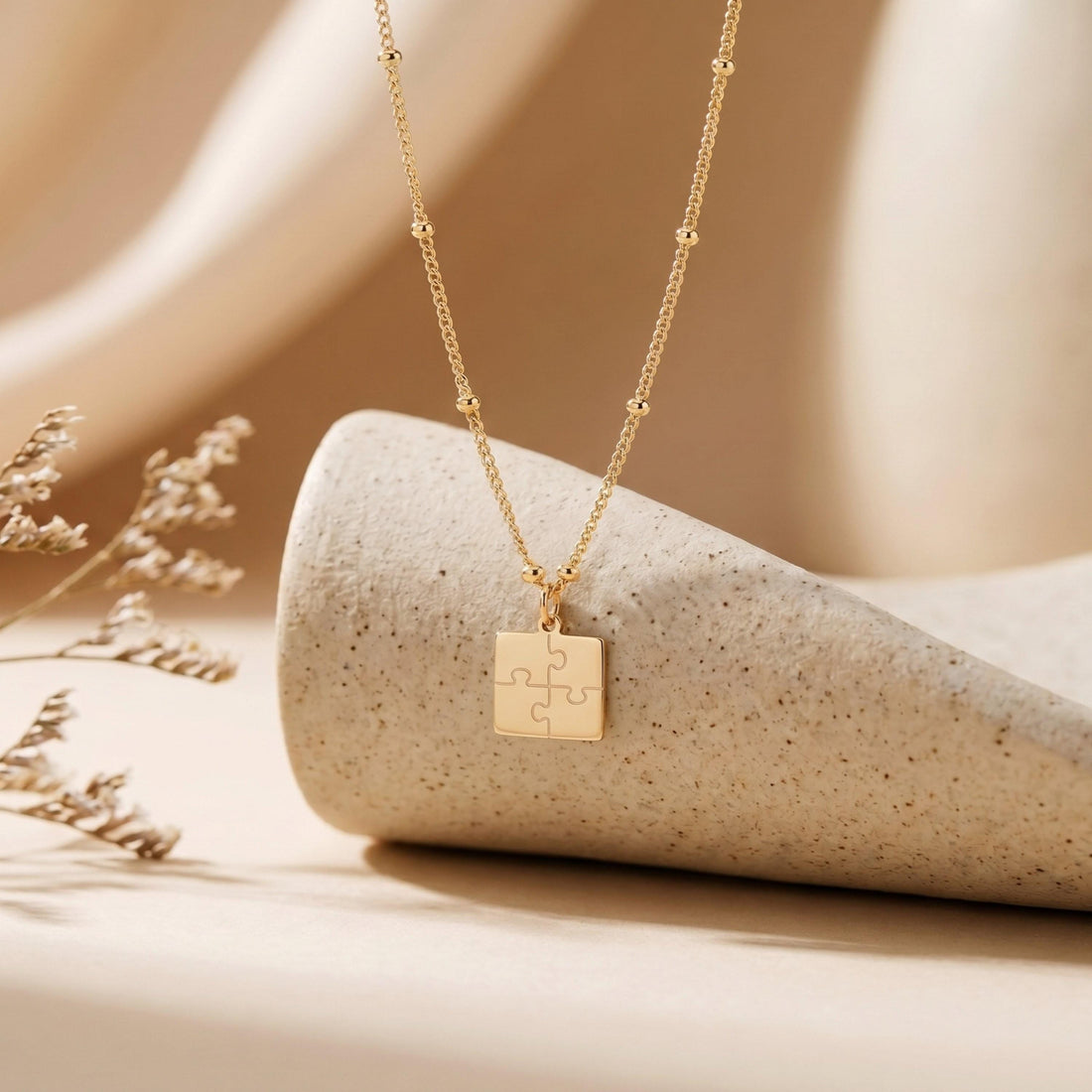 Puzzle Piece Charm Necklace