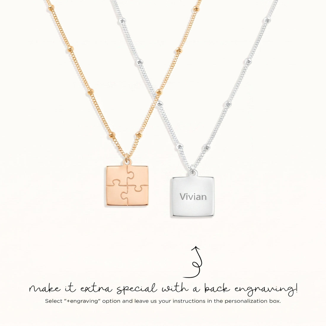 Puzzle Piece Charm Necklace